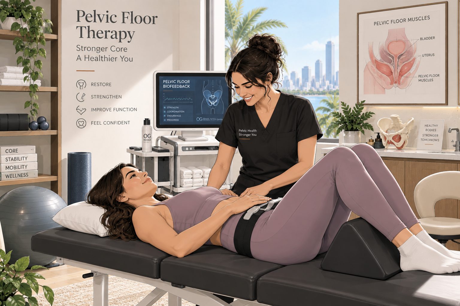 Pelvic floor therapy room